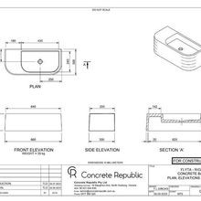 Concrete Republic Flyta Wall Hung Basin gallery detail image