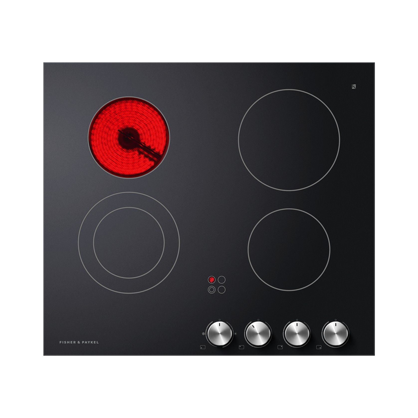 Electric Cooktop, 60cm, Black Glass gallery detail image