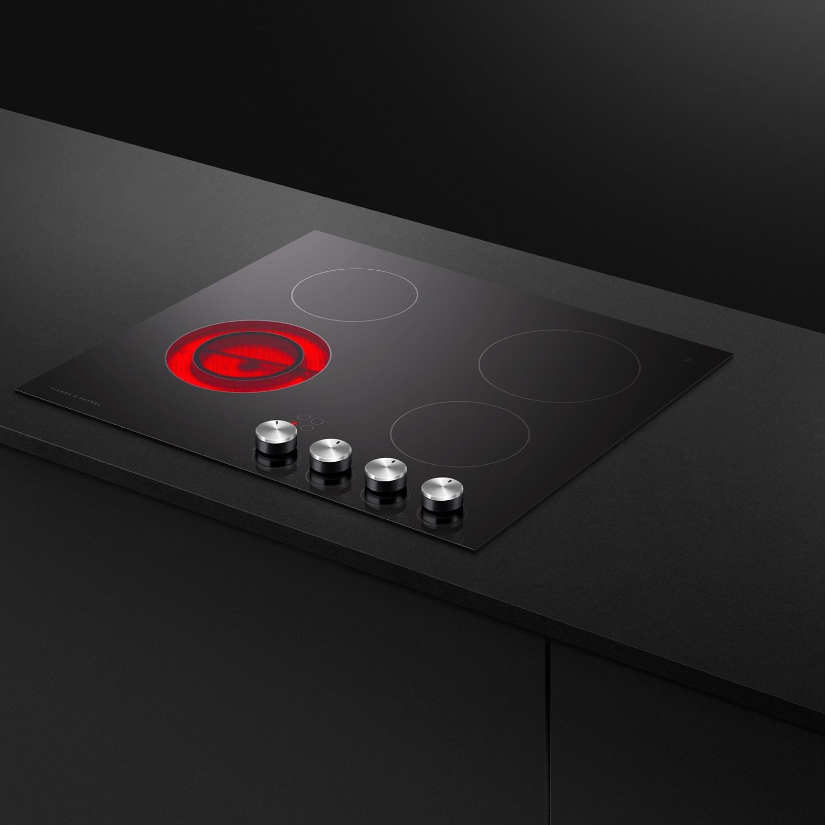 Electric Cooktop, 60cm, Black Glass gallery detail image