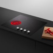 Electric Cooktop, 60cm, Black Glass gallery detail image