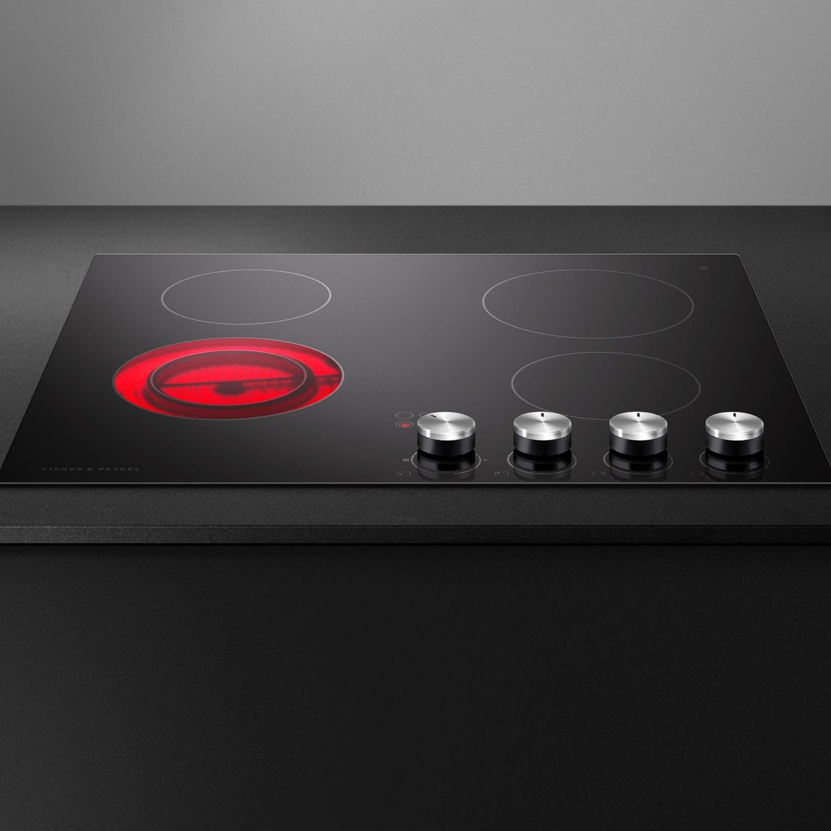 Electric Cooktop, 60cm, Black Glass gallery detail image