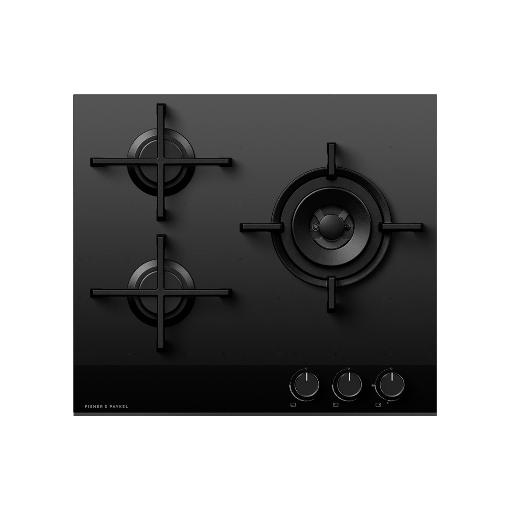 Gas on Glass Cooktop, 60cm, Black Glass gallery detail image