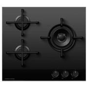 Gas on Glass Cooktop, 60cm, Black Glass gallery detail image