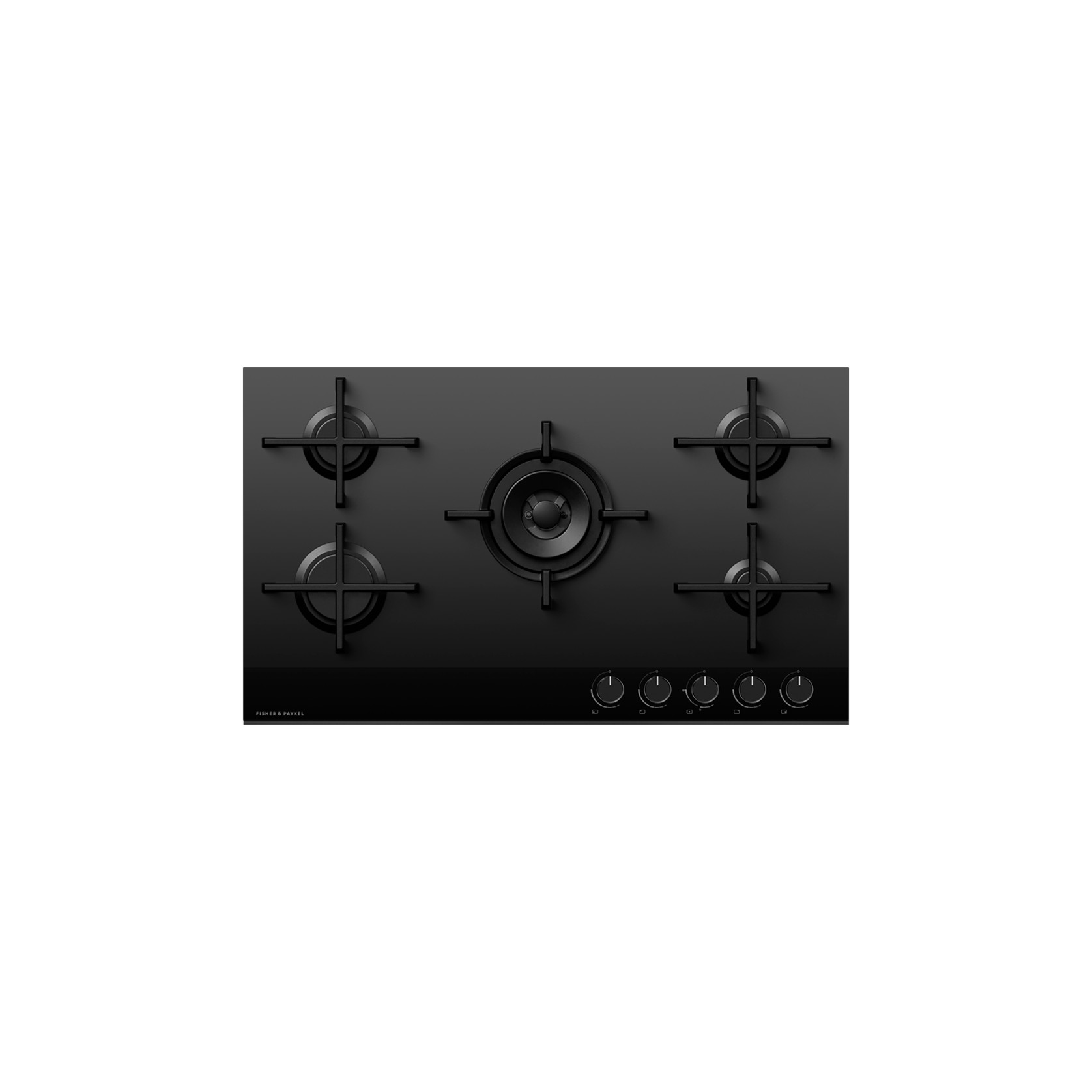 Gas on Glass Cooktop, 90cm, Black Glass gallery detail image