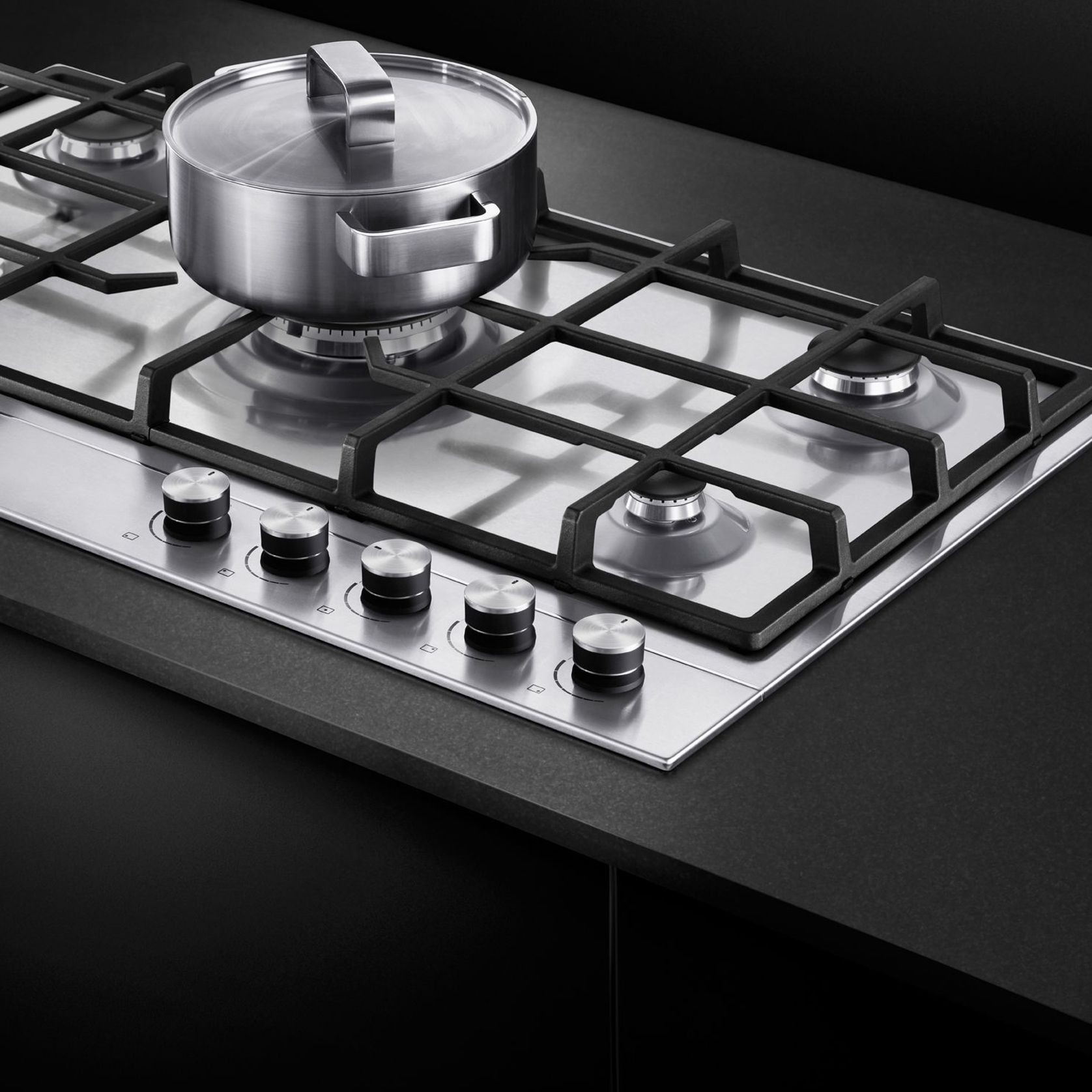 Gas on Steel Cooktop, 90cm, Stainless Steel gallery detail image