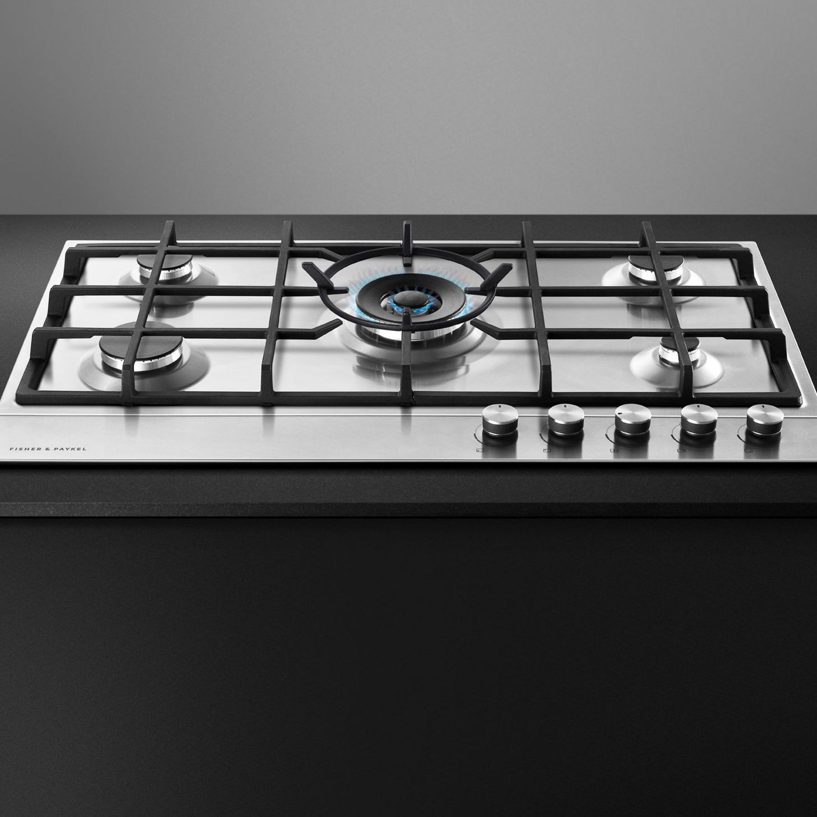 Gas on Steel Cooktop, 90cm, Stainless Steel gallery detail image