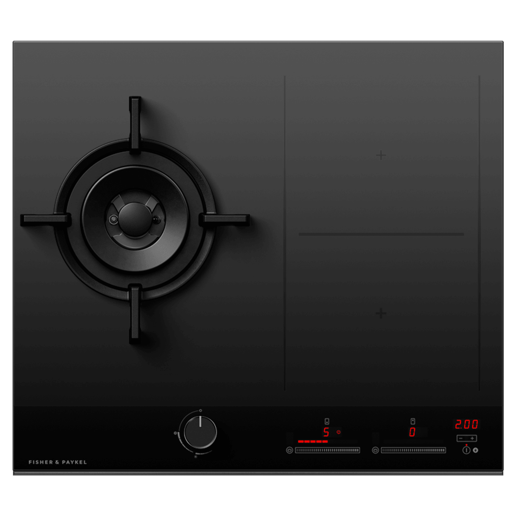Gas + Induction Cooktop, 60cm, 1 Burner, 2 Zones with SmartZone gallery detail image