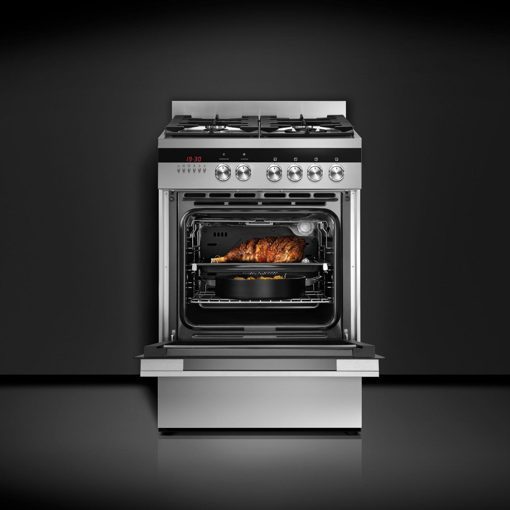 Freestanding Cooker, Dual Fuel, 60cm, 4 Burners gallery detail image