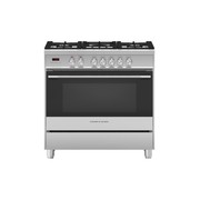Freestanding Cooker, Dual Fuel, 90cm, 5 Burners, Stainless Steel gallery detail image
