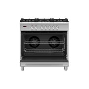 Freestanding Cooker, Dual Fuel, 90cm, 5 Burners, Stainless Steel gallery detail image