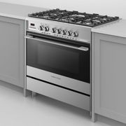 Freestanding Cooker, Dual Fuel, 90cm, 5 Burners, Stainless Steel gallery detail image