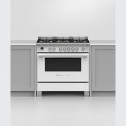 Freestanding Cooker, Dual Fuel, 90cm, 5 Burners, Self-cleaning, White gallery detail image
