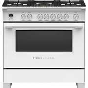 Freestanding Cooker, Dual Fuel, 90cm, 5 Burners, Self-cleaning, White gallery detail image