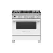 Freestanding Cooker, Dual Fuel, 90cm, 5 Burners, Self-cleaning, White gallery detail image