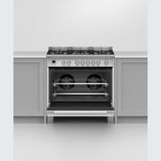 Freestanding Cooker, Dual Fuel, 90cm, 5 Burners, Self-cleaning, White gallery detail image