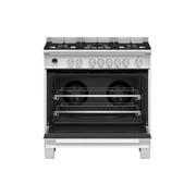 Freestanding Cooker, Dual Fuel, 90cm, 5 Burners, Self-cleaning, White gallery detail image