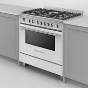 Freestanding Cooker, Dual Fuel, 90cm, 5 Burners, Self-cleaning, White gallery detail image