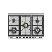 Freestanding Cooker, Dual Fuel, 90cm, 5 Burners, Self-cleaning, Stainless Steel gallery detail image
