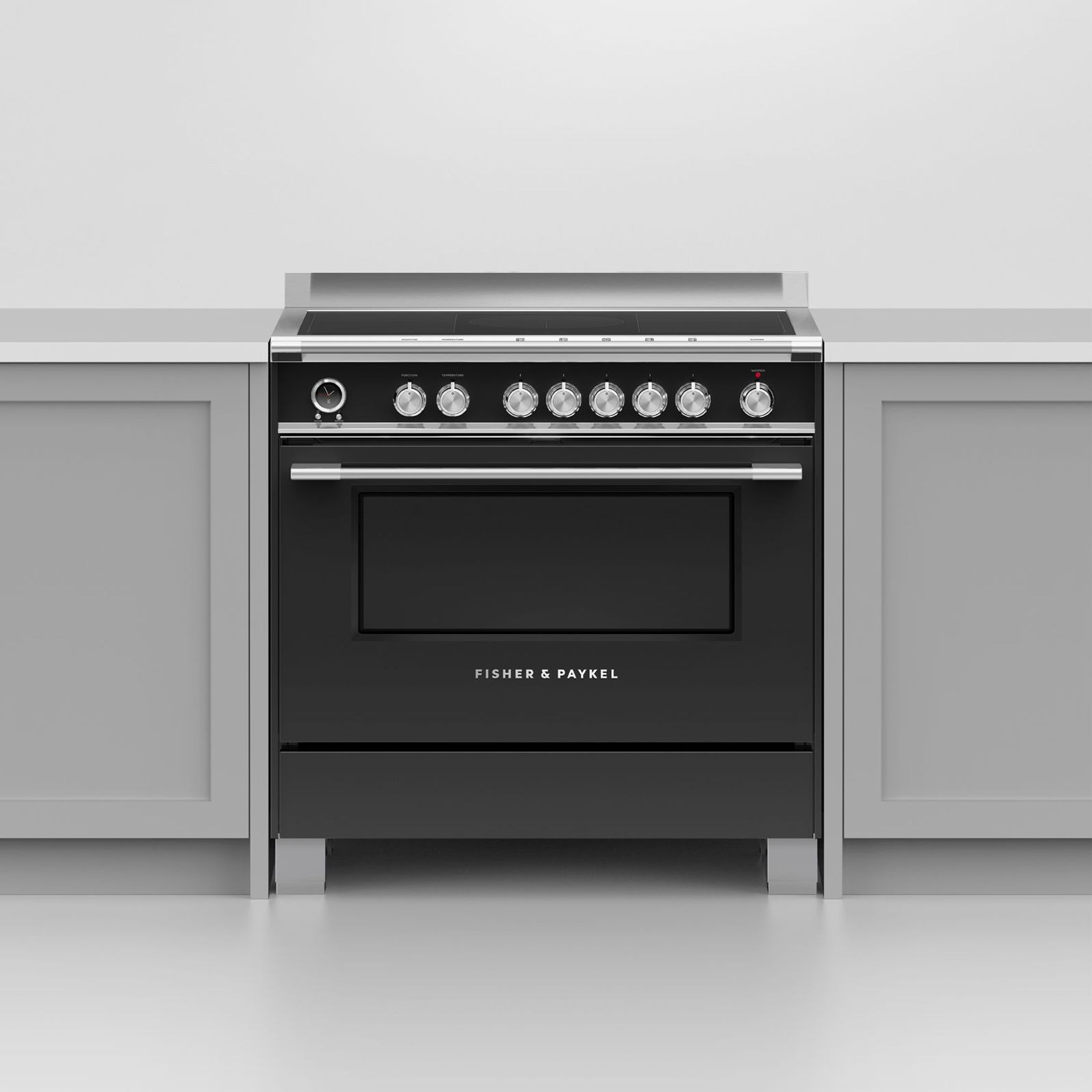 Freestanding Cooker, Induction, 90cm, 5 Zones with SmartZone, Self-cleaning gallery detail image