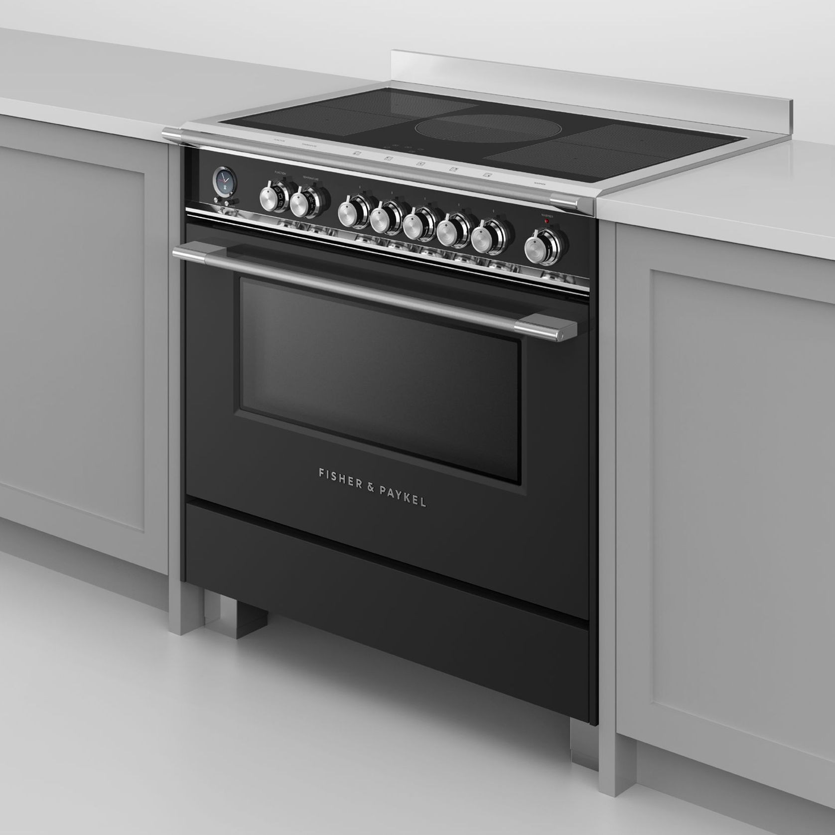 Freestanding Cooker, Induction, 90cm, 5 Zones with SmartZone, Self-cleaning gallery detail image