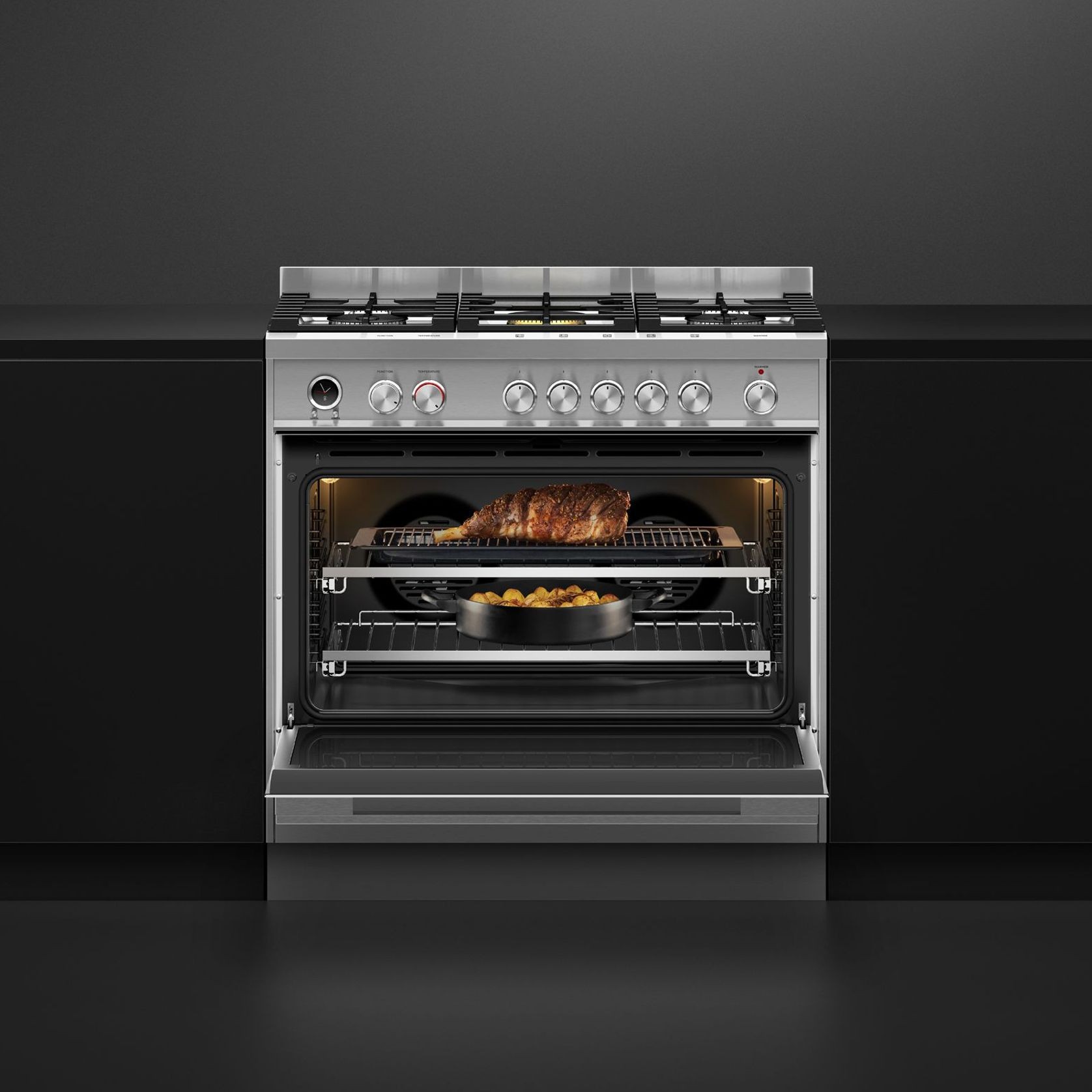 Freestanding Cooker, Dual Fuel, 90cm, Self-cleaning gallery detail image