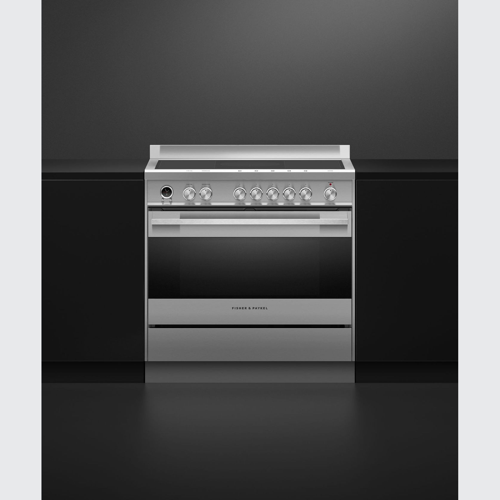 Stainless Steel Freestanding Cooker, Induction, 90cm, 5 Zones with SmartZone, Self-cleaning gallery detail image