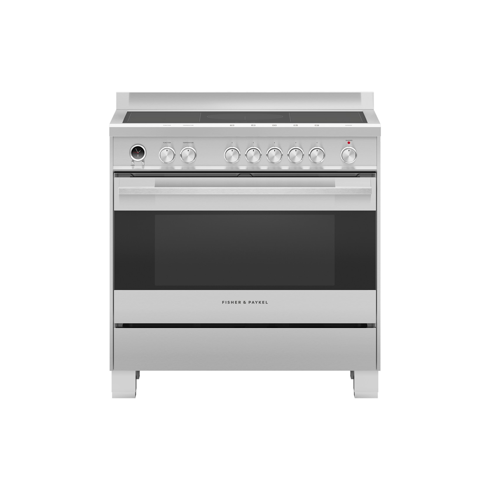 Stainless Steel Freestanding Cooker, Induction, 90cm, 5 Zones with SmartZone, Self-cleaning gallery detail image