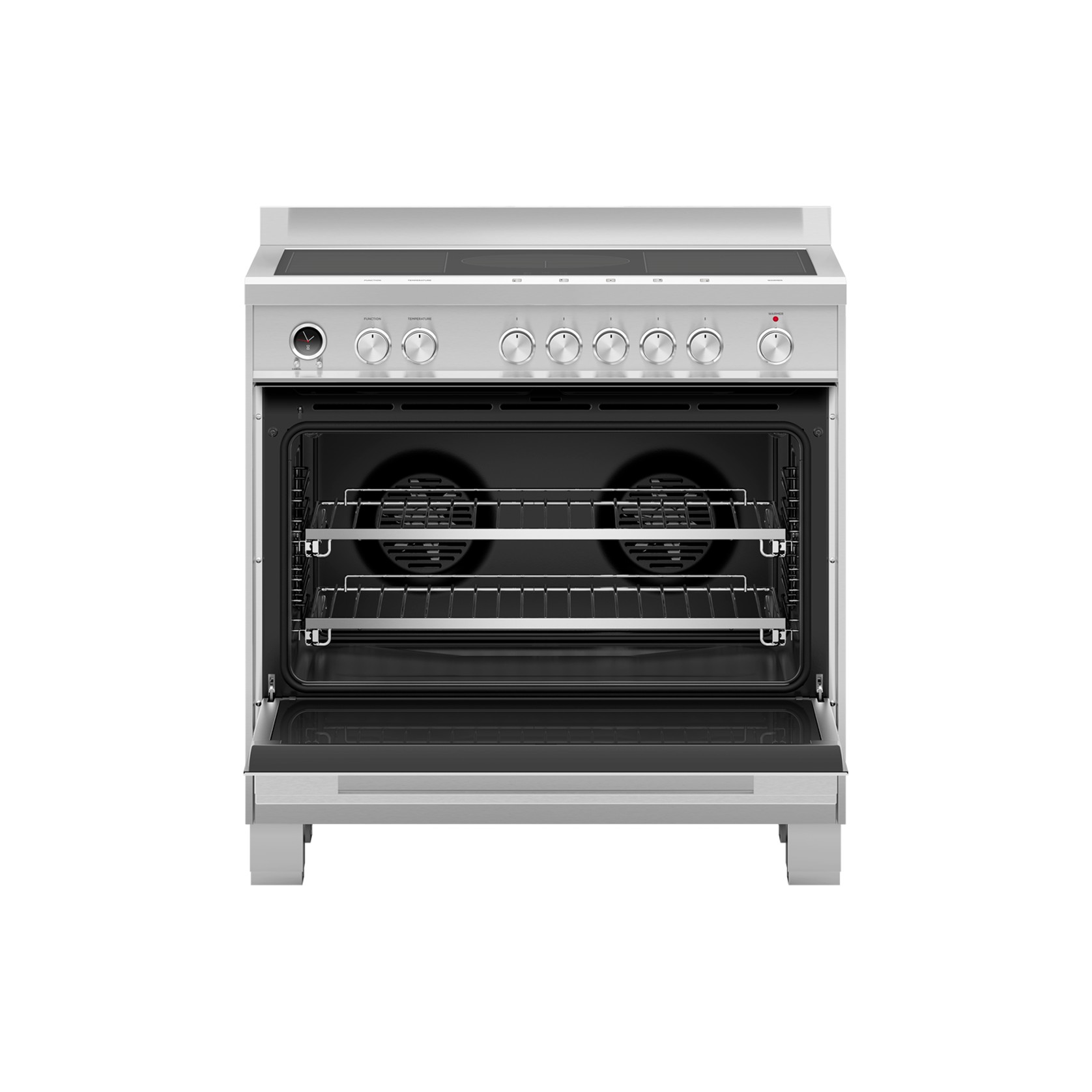 Stainless Steel Freestanding Cooker, Induction, 90cm, 5 Zones with SmartZone, Self-cleaning gallery detail image