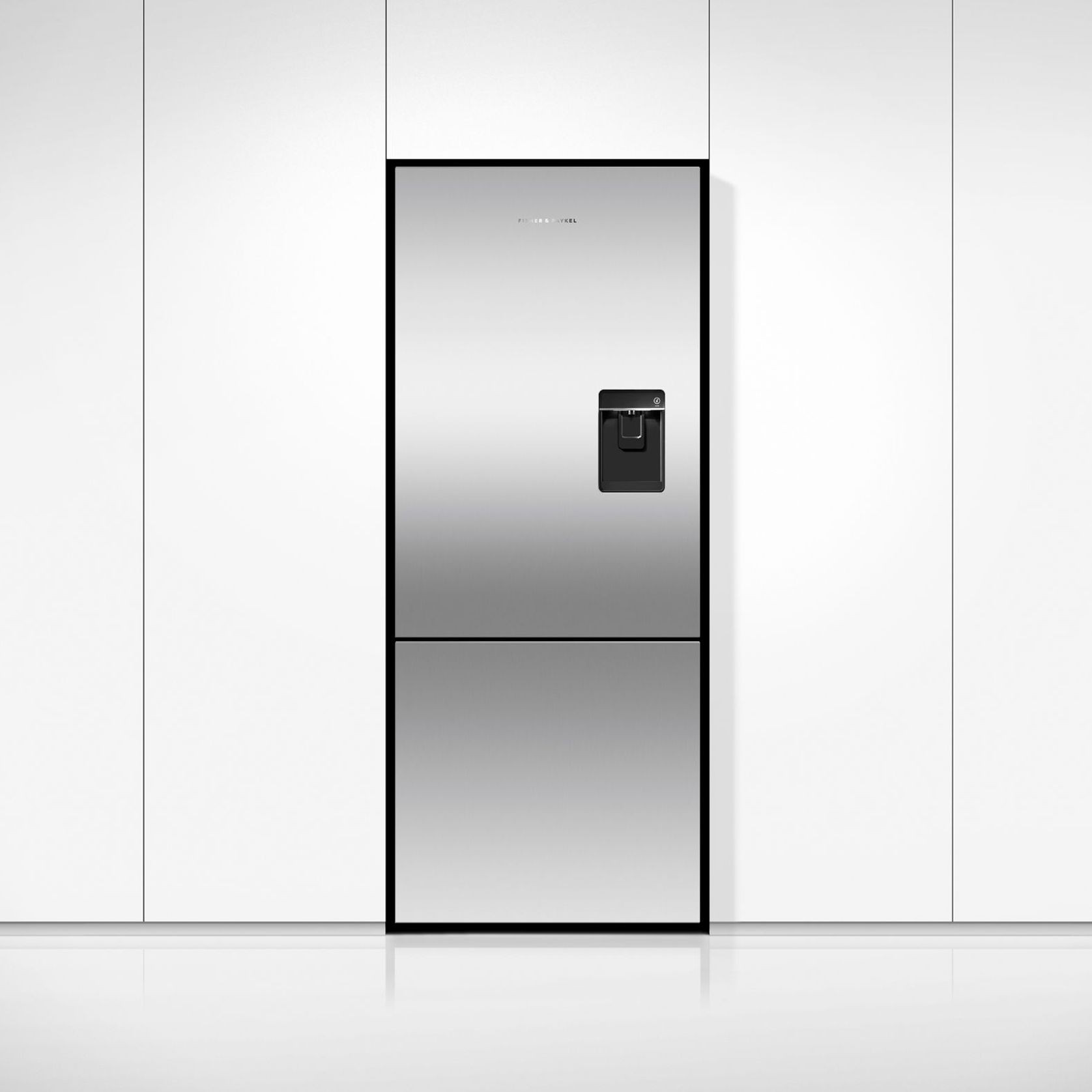 Freestanding Refrigerator Freezer, 68cm, 413L, Stainless Steel gallery detail image