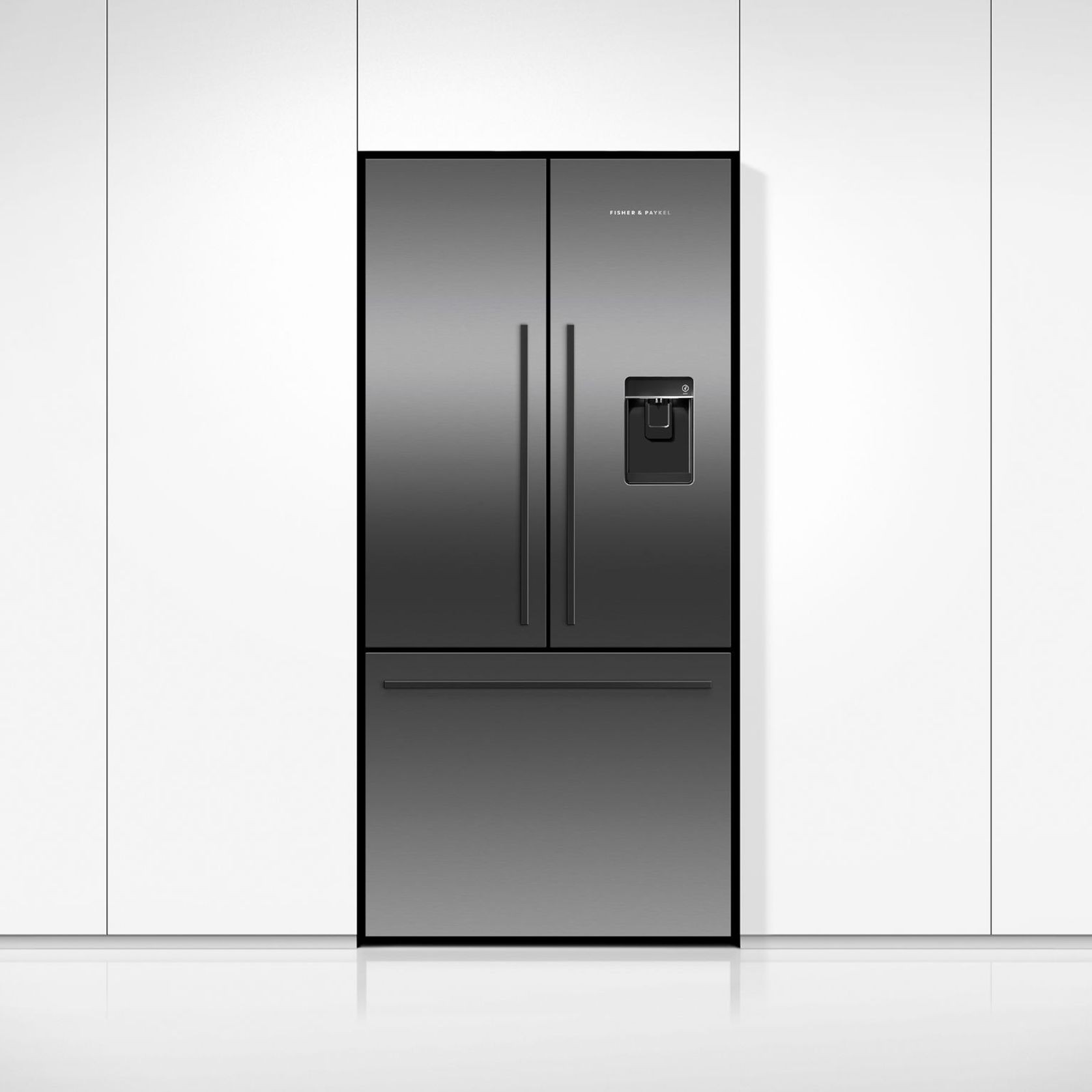 Freestanding French Door Refrigerator Freezer, 79cm, 487L, Ice & Water ArchiPro NZ