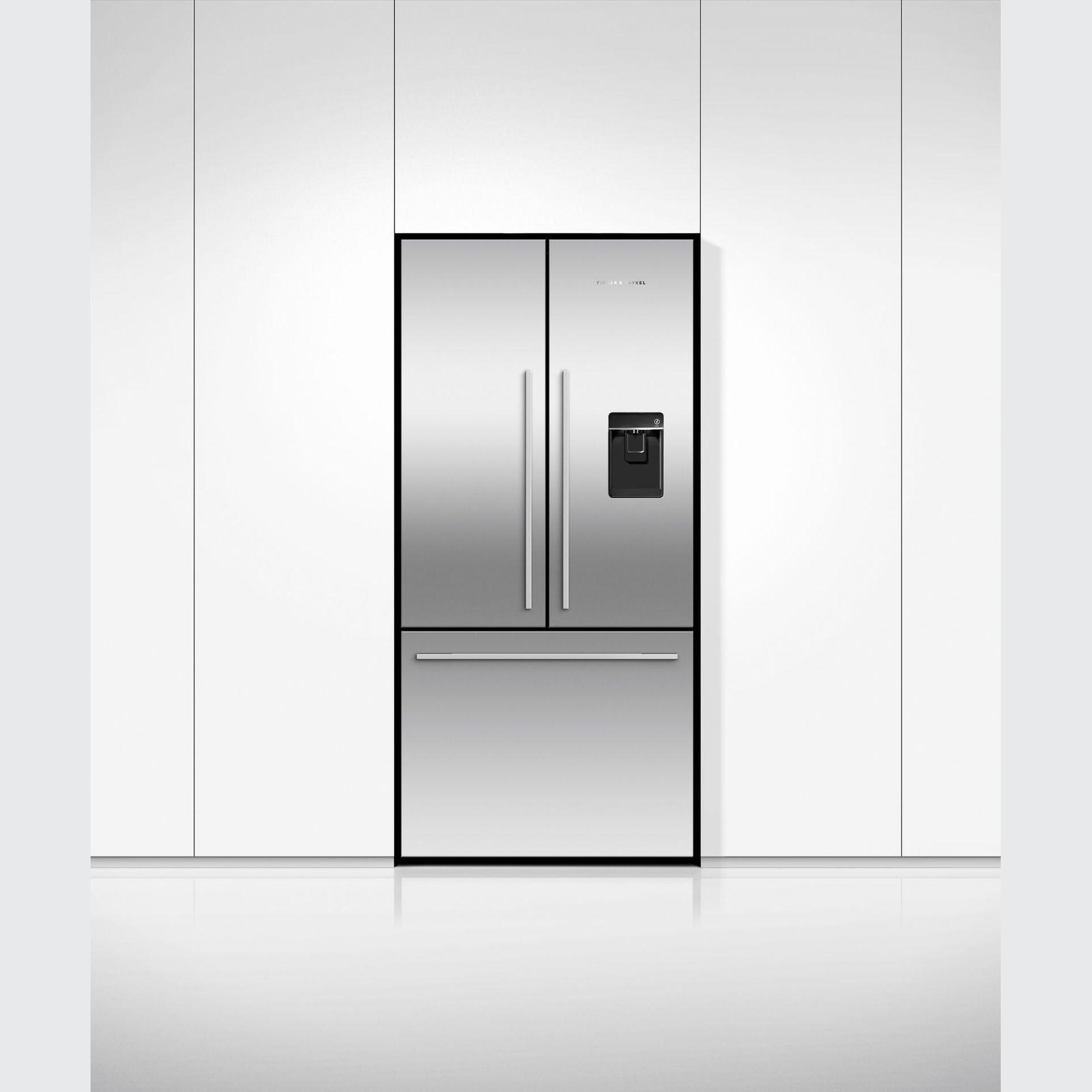 Freestanding French Door Refrigerator Freezer, 79cm, 487L, Ice & Water, Stainless Steel gallery detail image