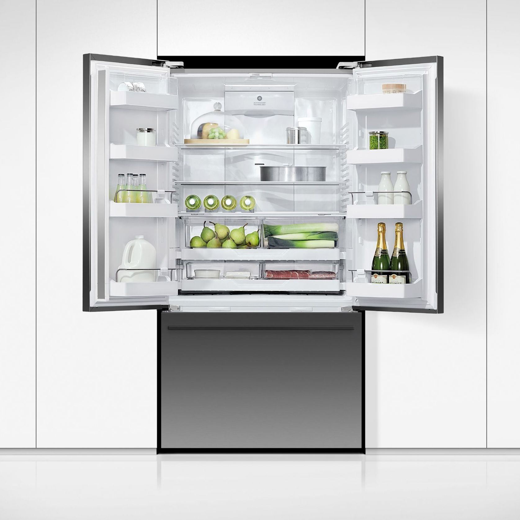 Freestanding French Door Refrigerator Freezer, 90cm, 569L, Ice & Water gallery detail image