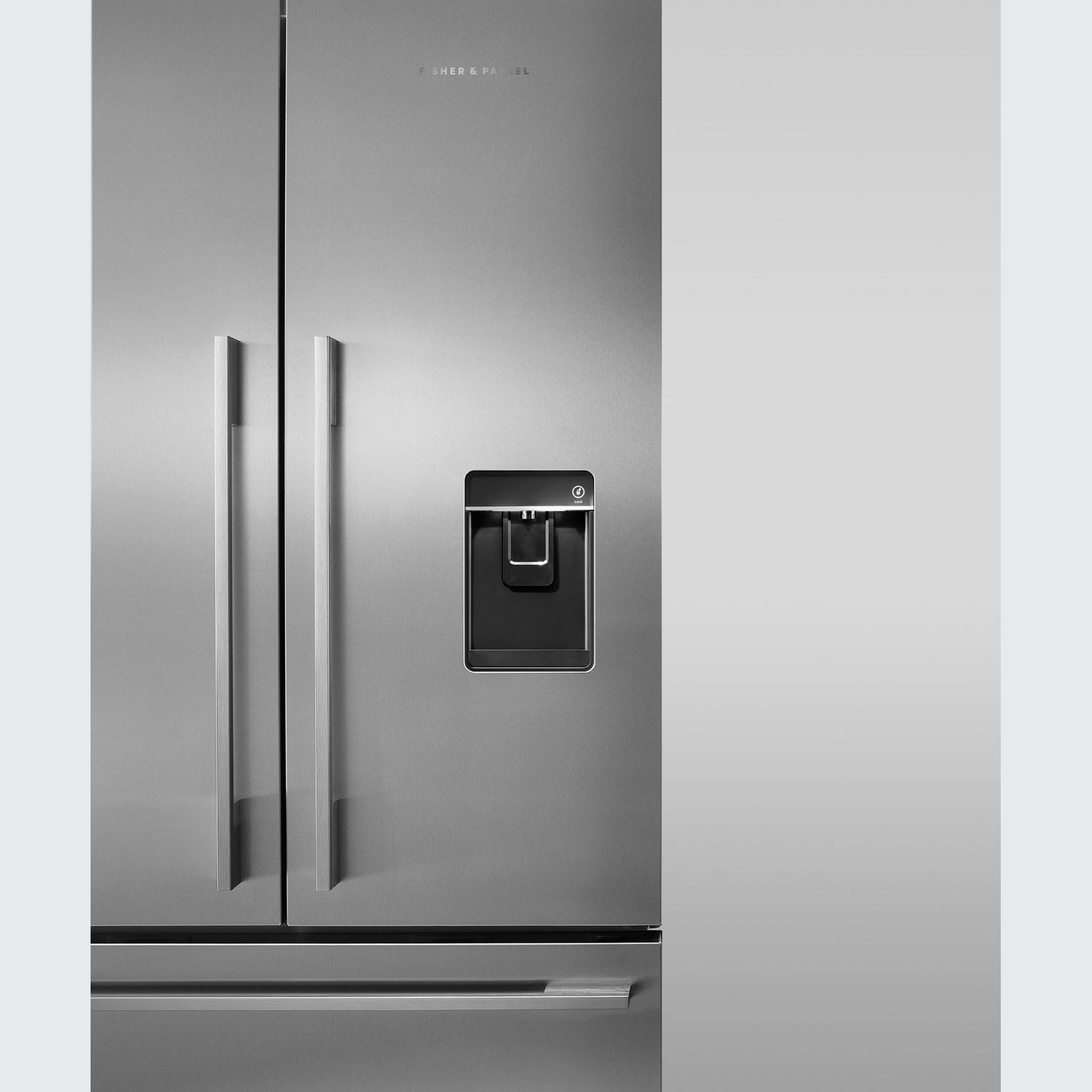 Freestanding French Door Refrigerator Freezer, 90cm, 569L, Ice & Water, French Hinge gallery detail image