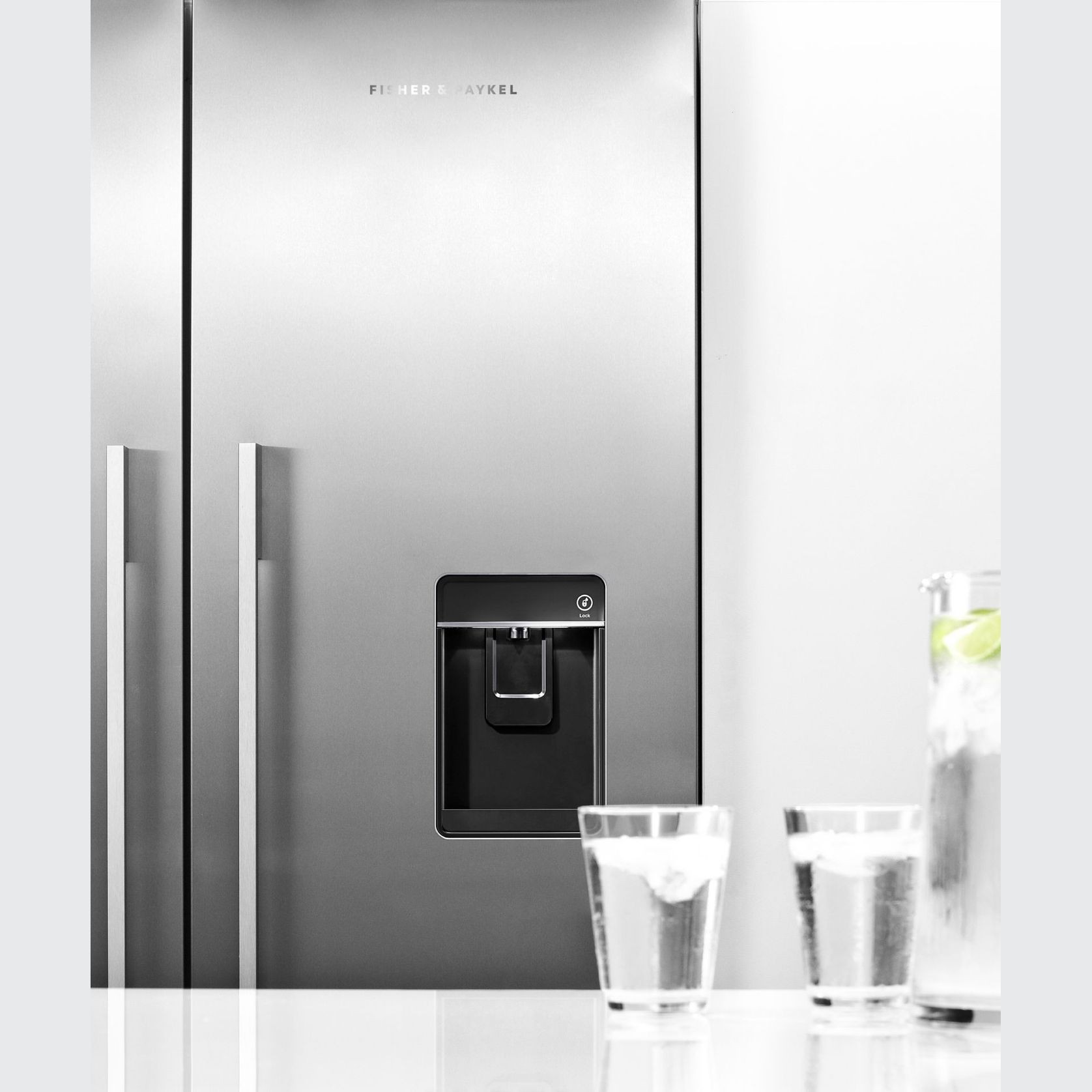 Freestanding French Door Refrigerator Freezer, 90cm, 569L, Ice & Water, French Hinge gallery detail image