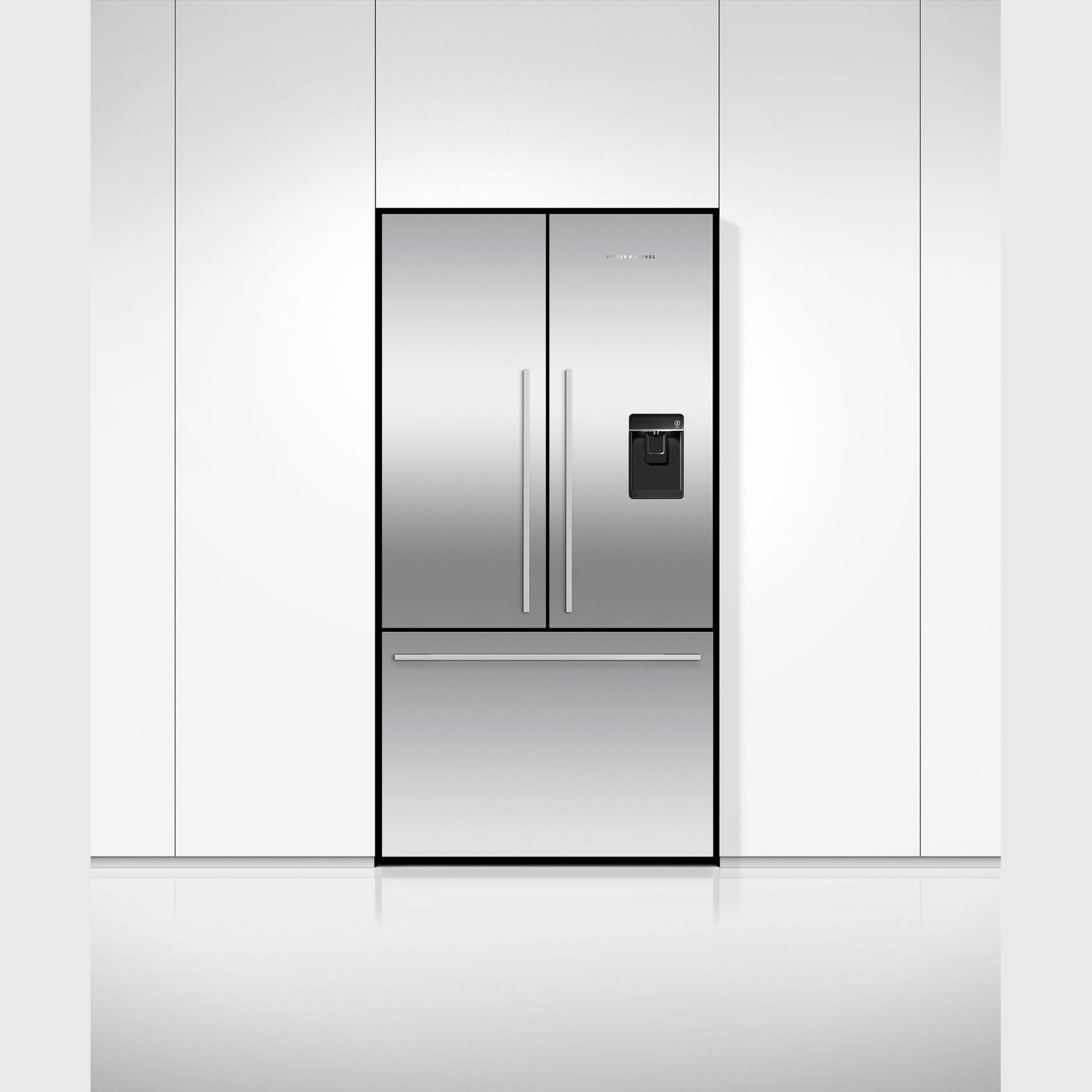 Freestanding French Door Refrigerator Freezer, 90cm, 569L, Ice & Water, French Hinge gallery detail image