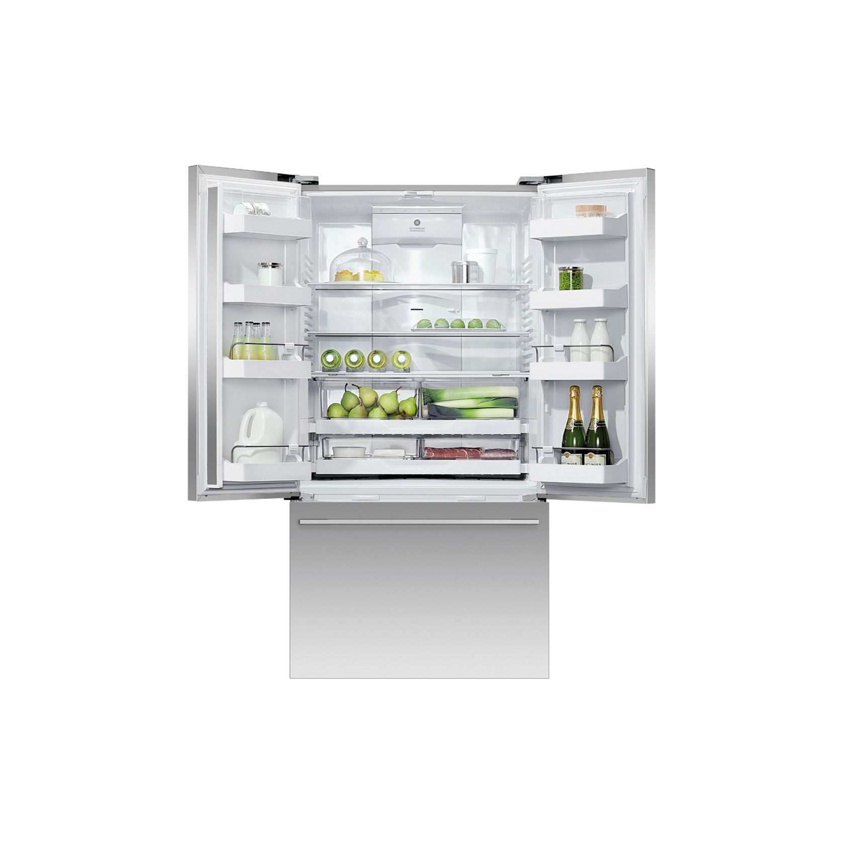 Freestanding French Door Refrigerator Freezer, 90cm, 569L, Ice & Water, French Hinge gallery detail image