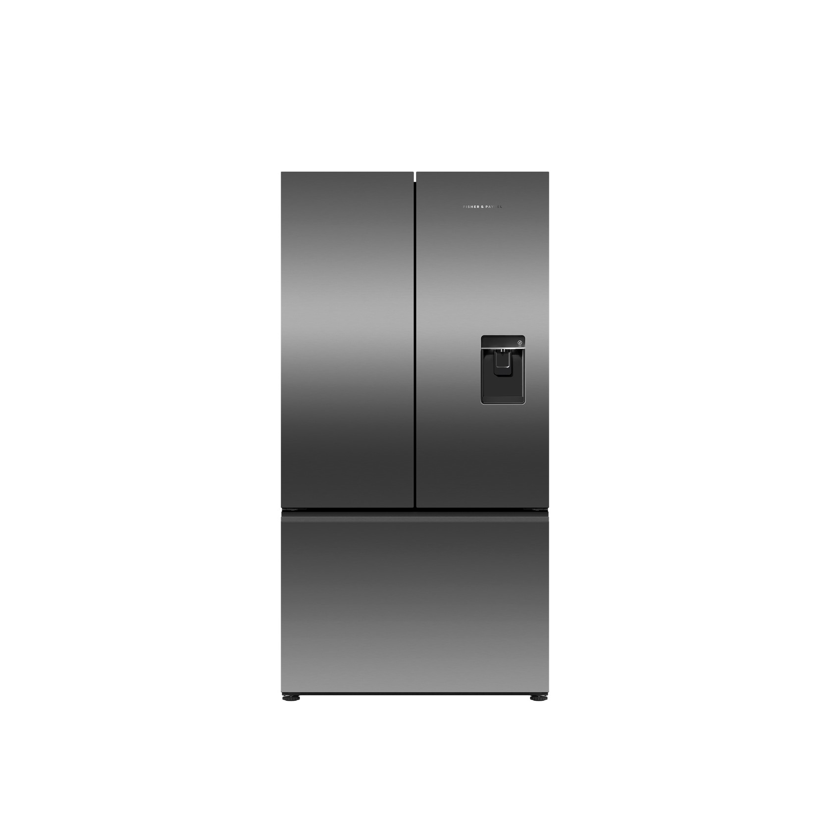 Freestanding French Door Refrigerator Freezer, 90cm, 569L, Ice & Water, Black Stainless Steel gallery detail image