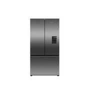 Freestanding French Door Refrigerator Freezer, 90cm, 569L, Ice & Water, Black Stainless Steel gallery detail image