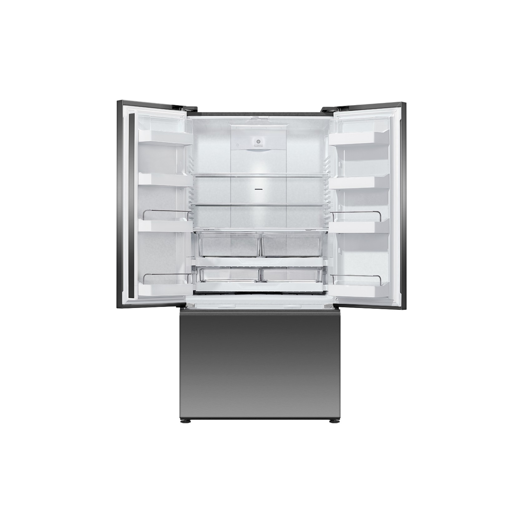 Freestanding French Door Refrigerator Freezer, 90cm, 569L, Ice & Water, Black Stainless Steel gallery detail image