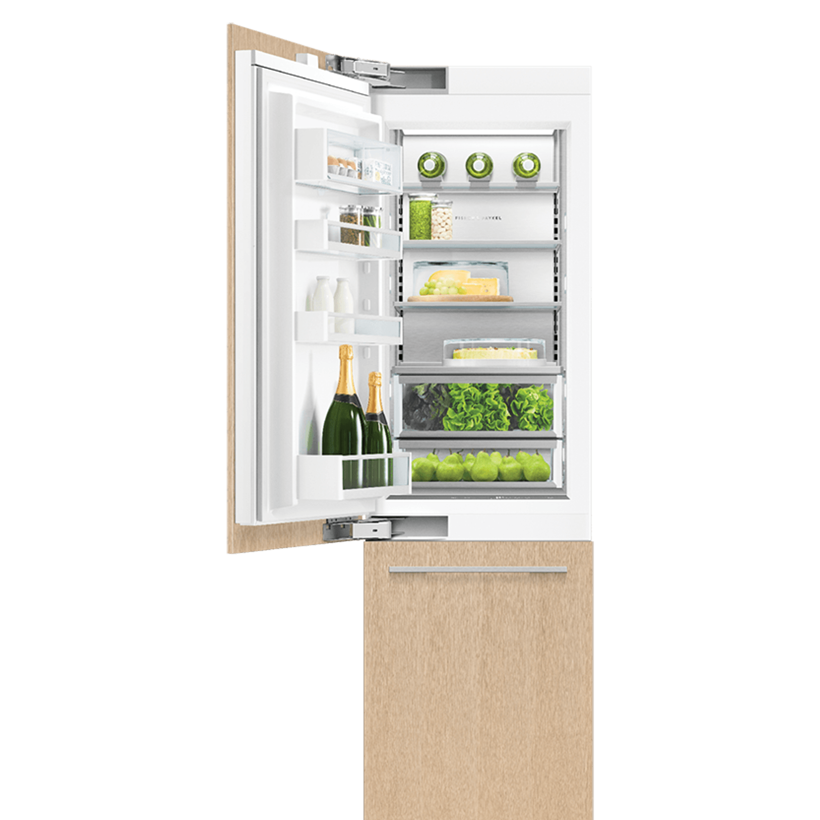 Integrated Refrigerator Freezer, 61cm, Ice & Water, Left Hinge gallery detail image