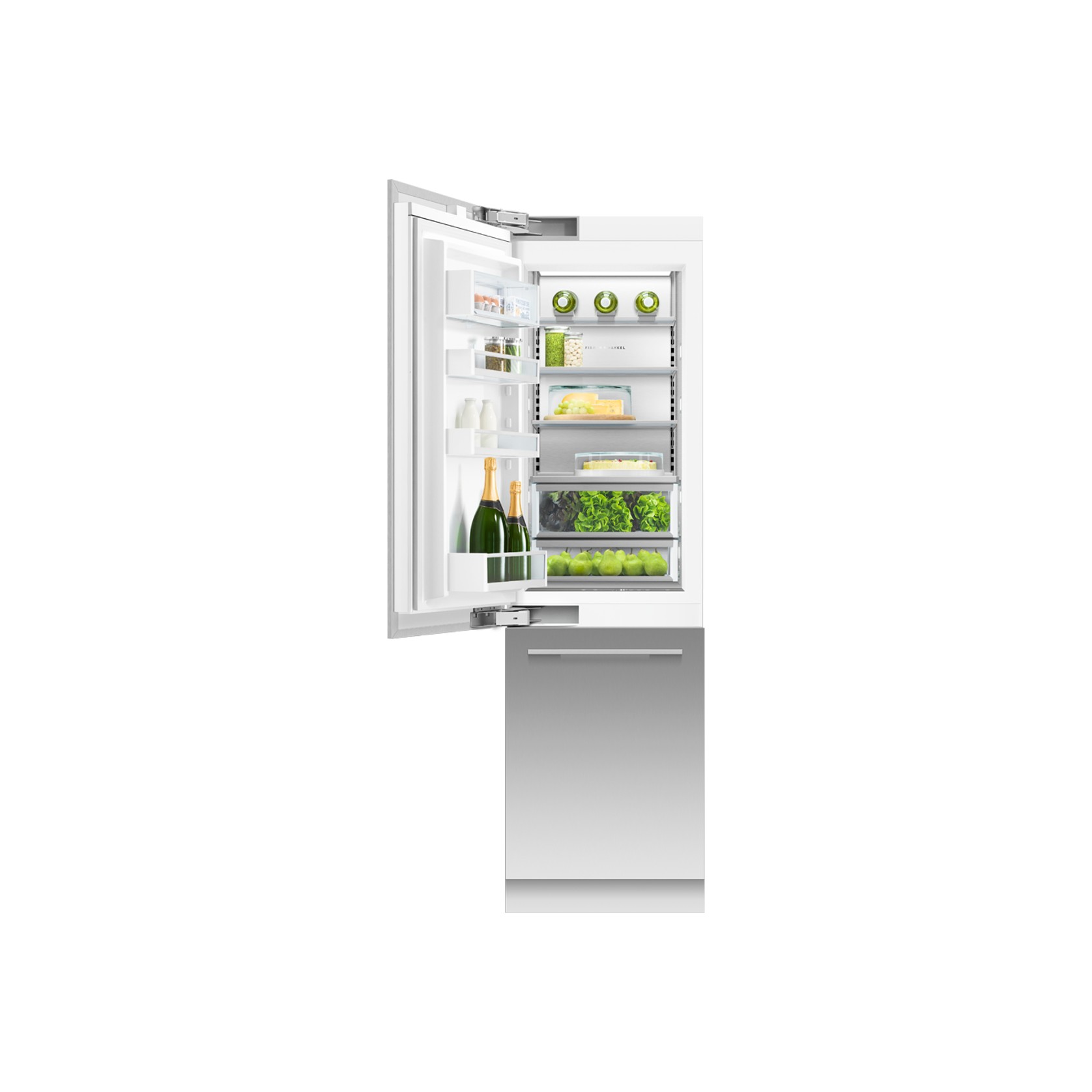 Integrated Refrigerator Freezer, 61cm, Ice & Water, Left Hinge gallery detail image
