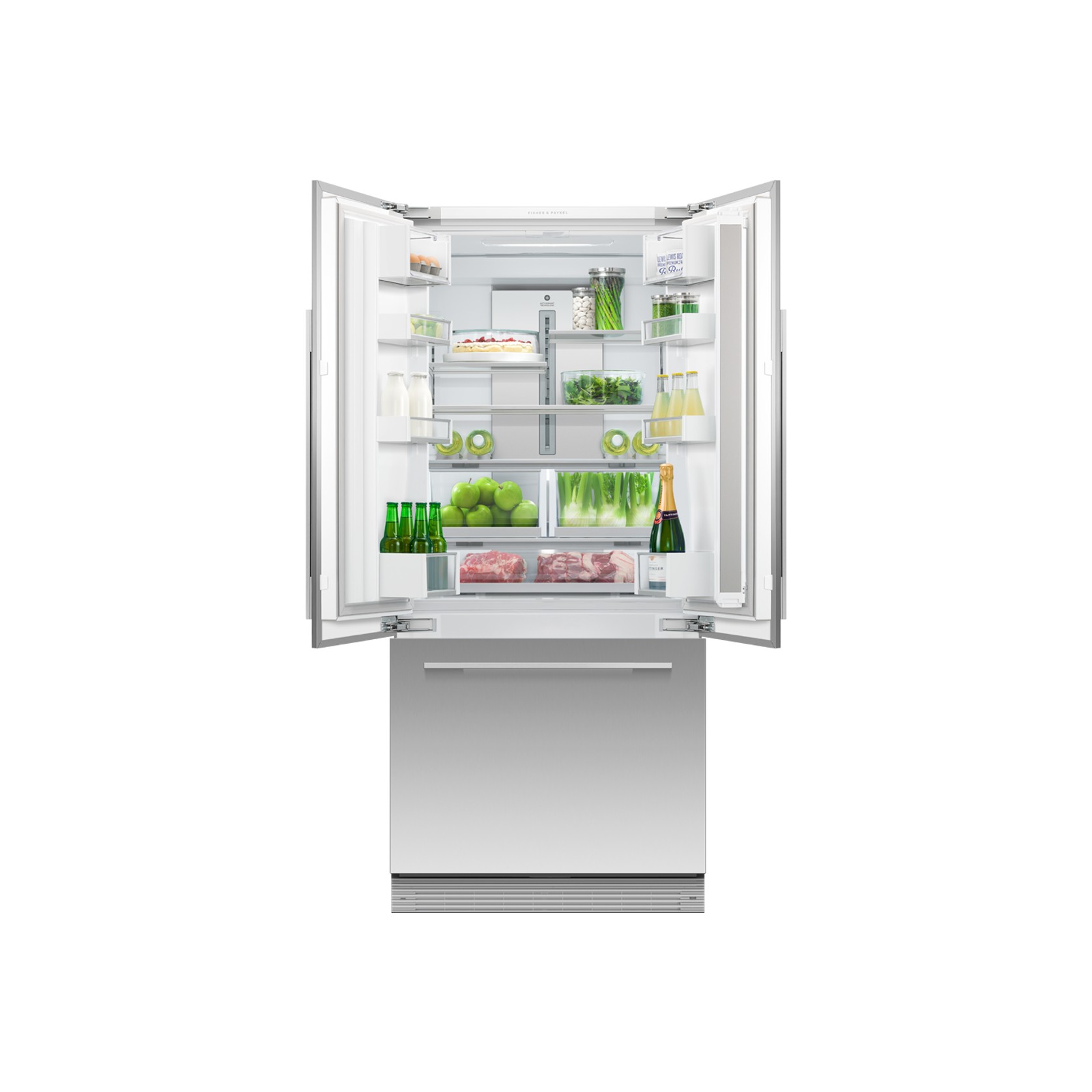 Integrated French Door Refrigerator Freezer, 80cm gallery detail image