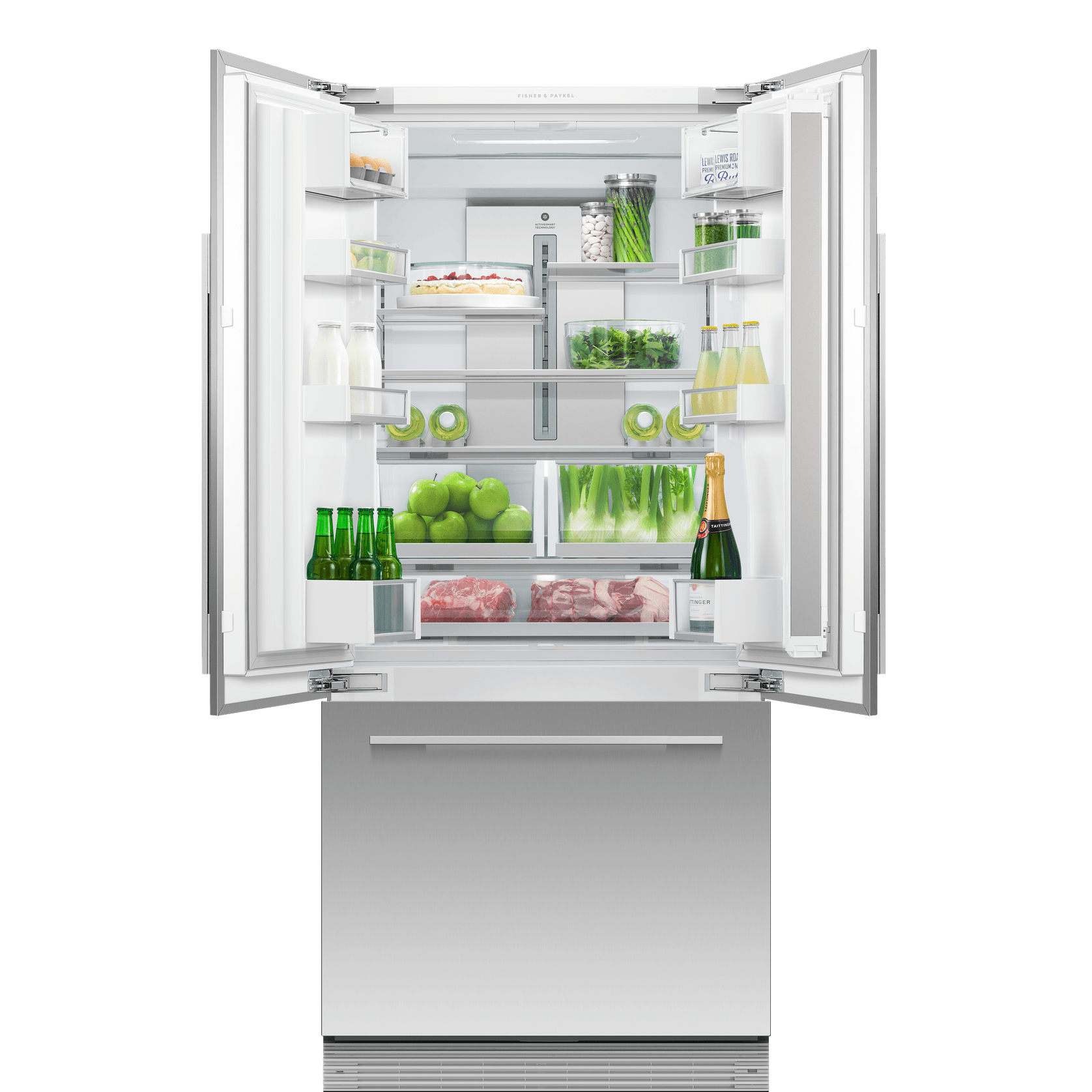 Integrated French Door Refrigerator Freezer, 80cm, Ice & Water gallery detail image