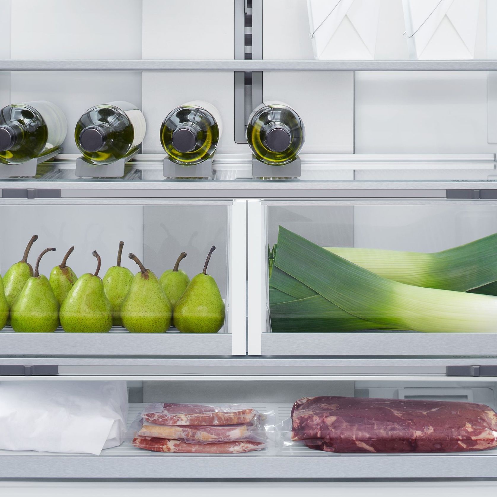 Integrated French Door Refrigerator Freezer, 90cm, Ice & Water gallery detail image