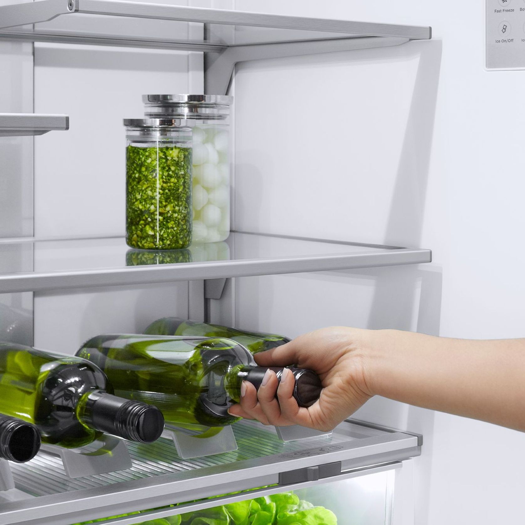 Integrated French Door Refrigerator Freezer, 90cm, Ice & Water gallery detail image