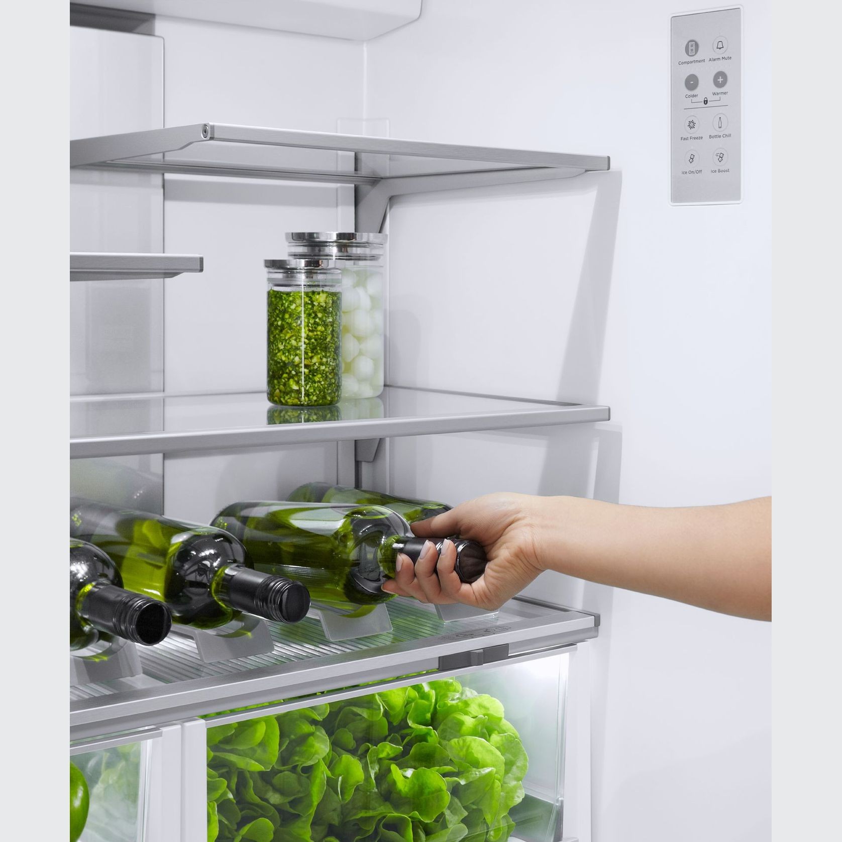 Integrated French Door Refrigerator Freezer, 90cm, Ice & Water gallery detail image