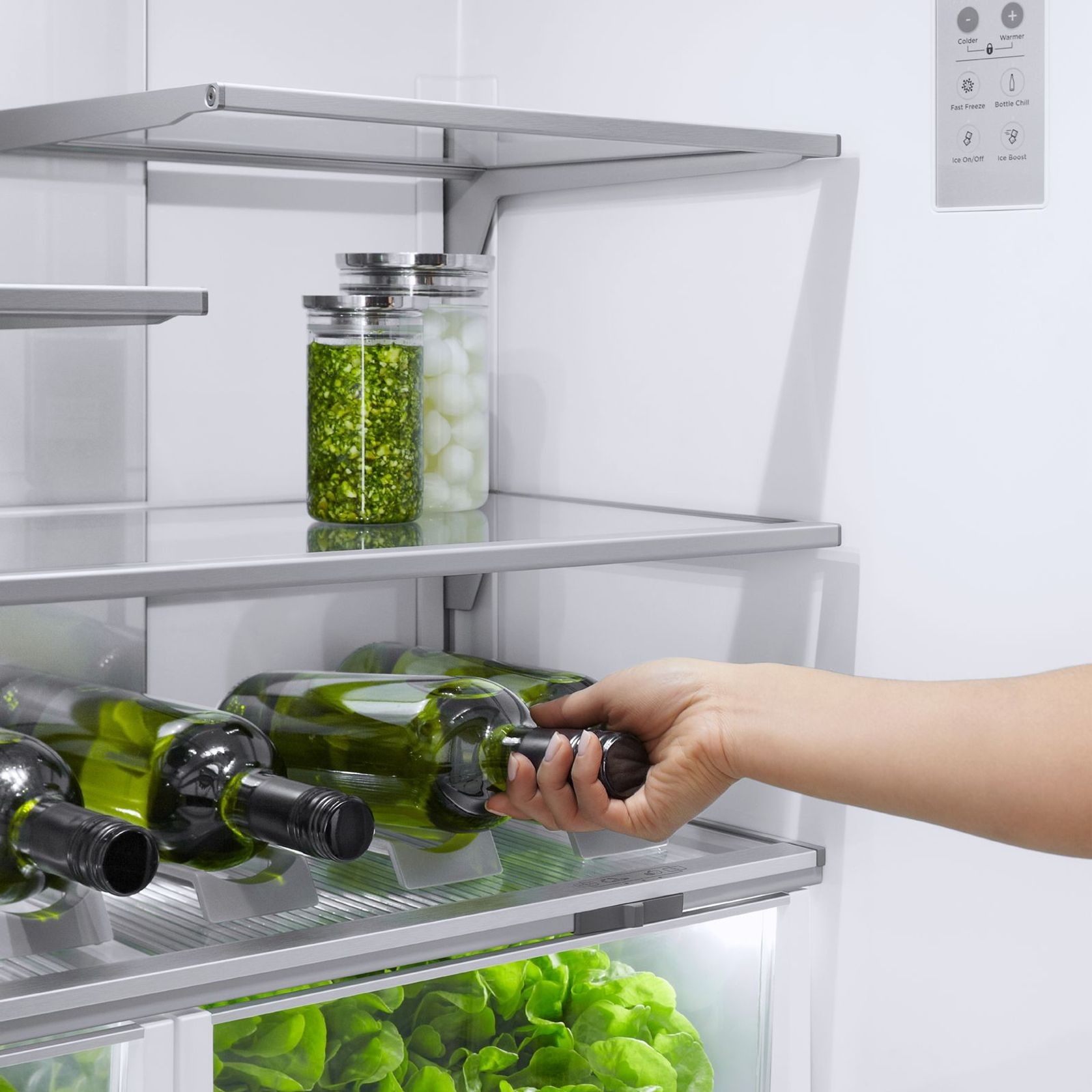Integrated French Door Refrigerator Freezer, 90cm, Ice & Water gallery detail image