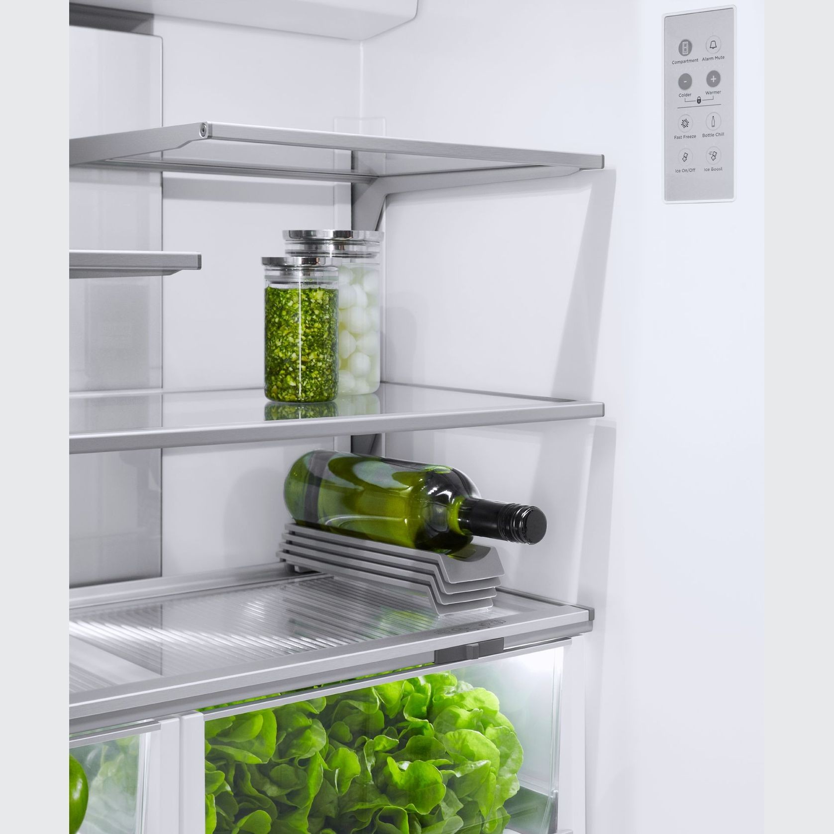 Integrated French Door Refrigerator Freezer, 90cm, Ice & Water gallery detail image