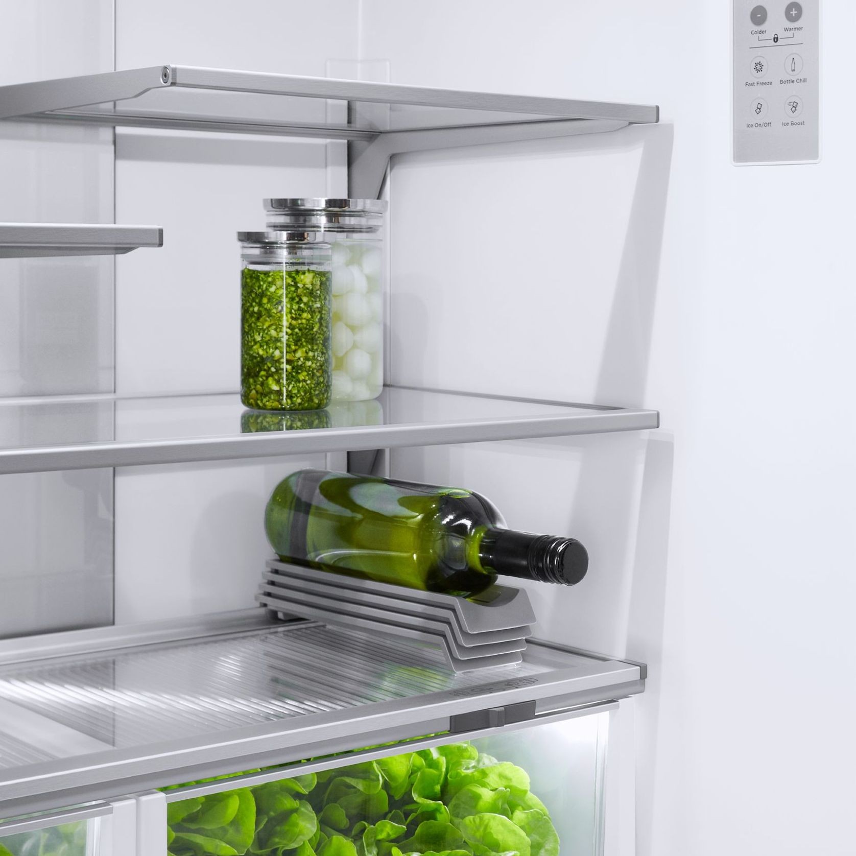 Integrated French Door Refrigerator Freezer, 90cm, Ice & Water gallery detail image
