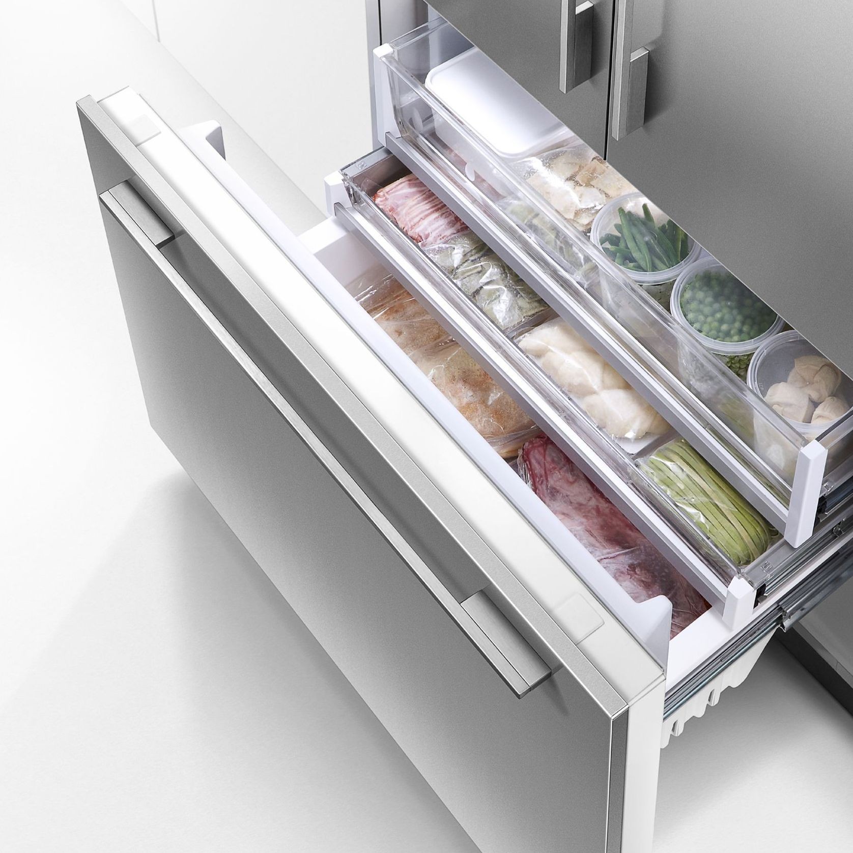 Integrated French Door Refrigerator Freezer, 90cm, Ice & Water gallery detail image